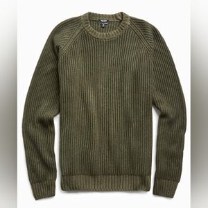 Cashmere Raglan Rib in Olive